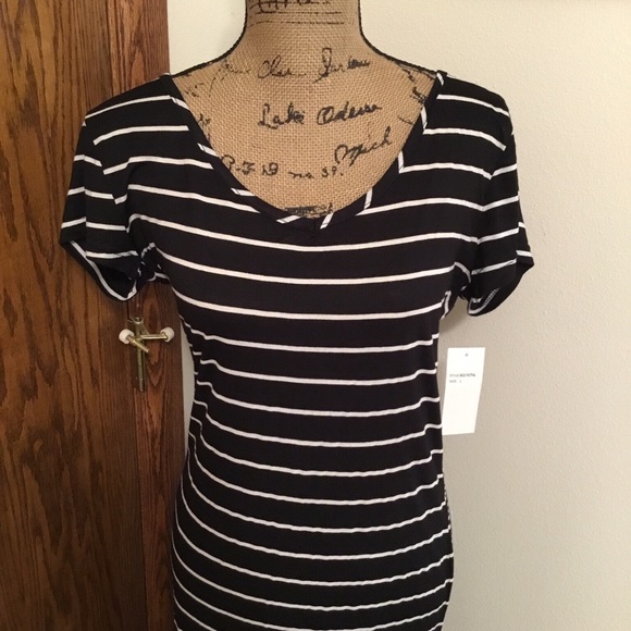 Ninety Cap Sleeve Striped Dress - Picture 3 of 3